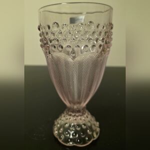 Gorham Pink Textured Glass Goblet